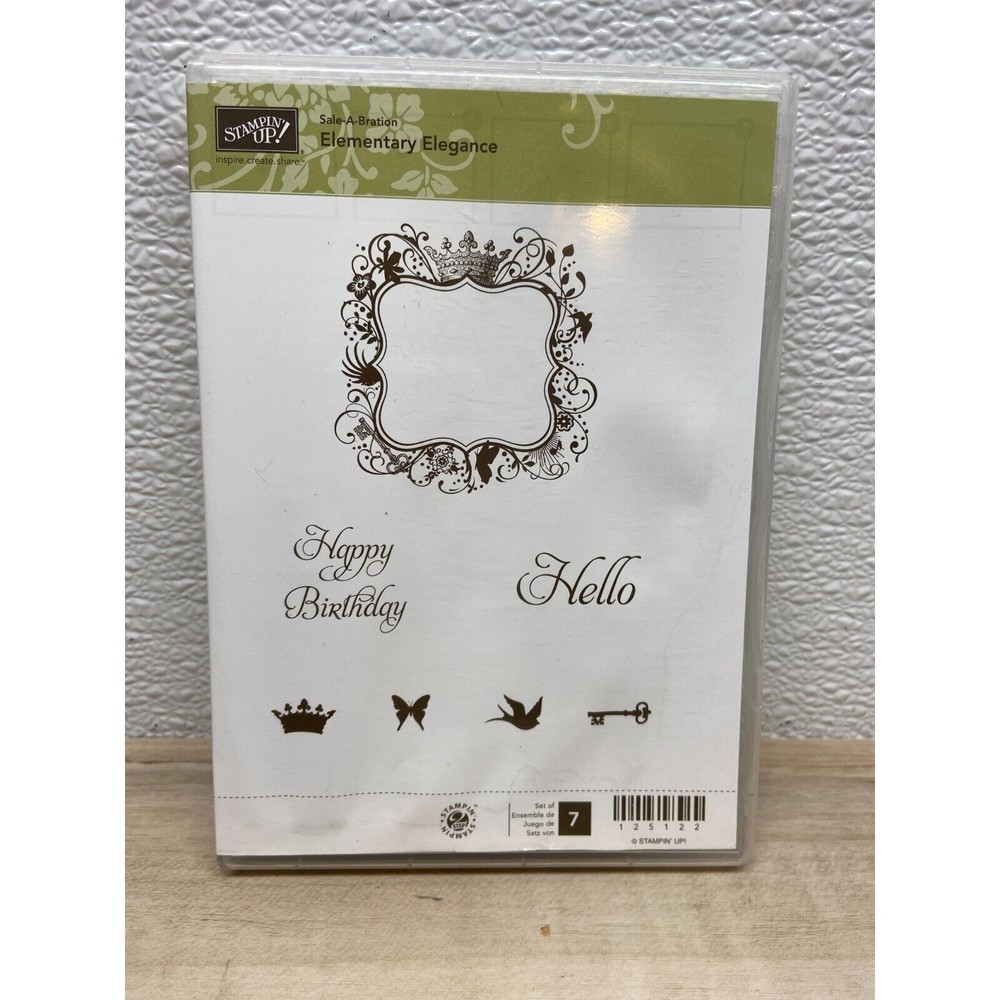 Stampin Up Elementary Elegance Set Of 7 Rubber Stamps